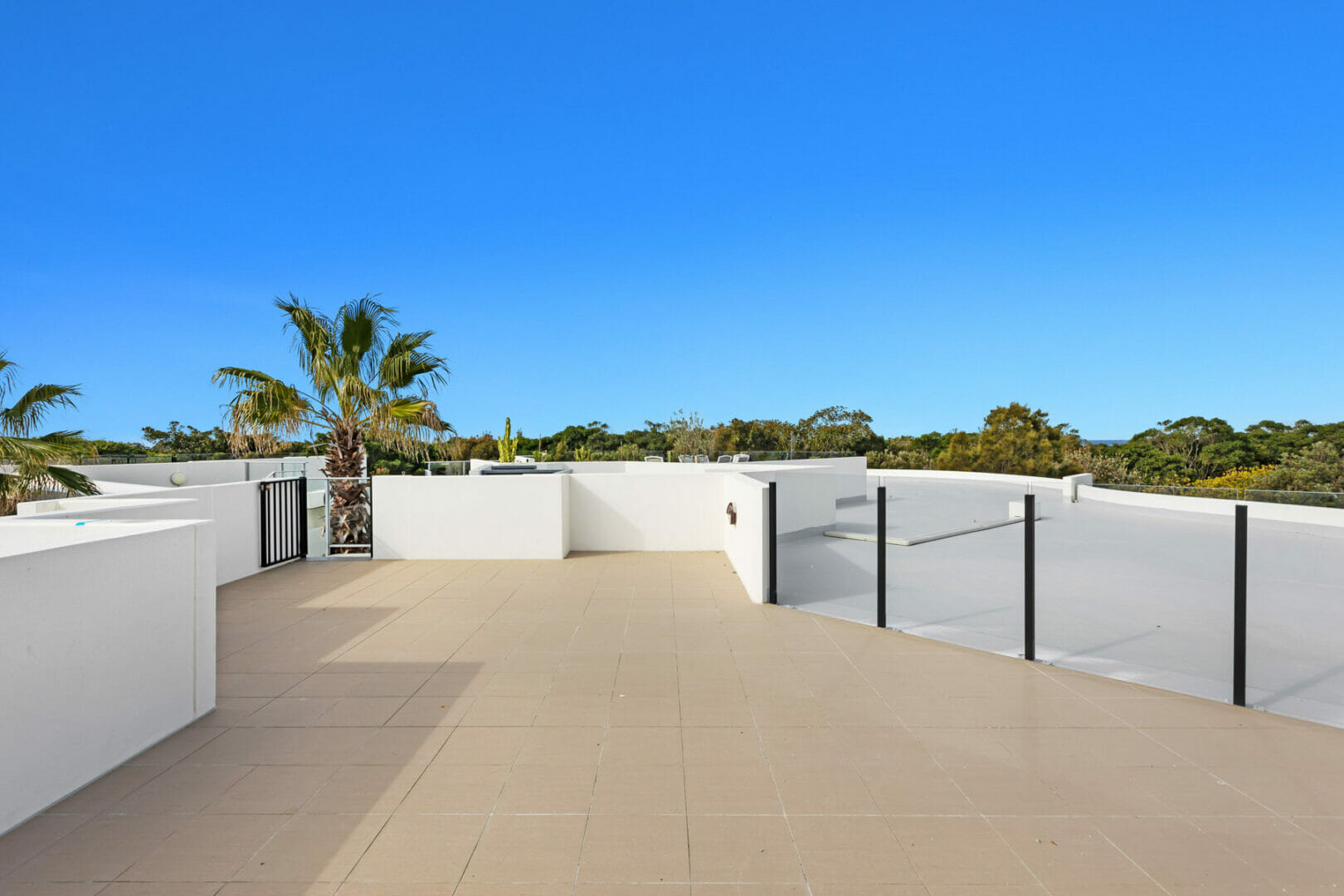 Large open rooftop deck