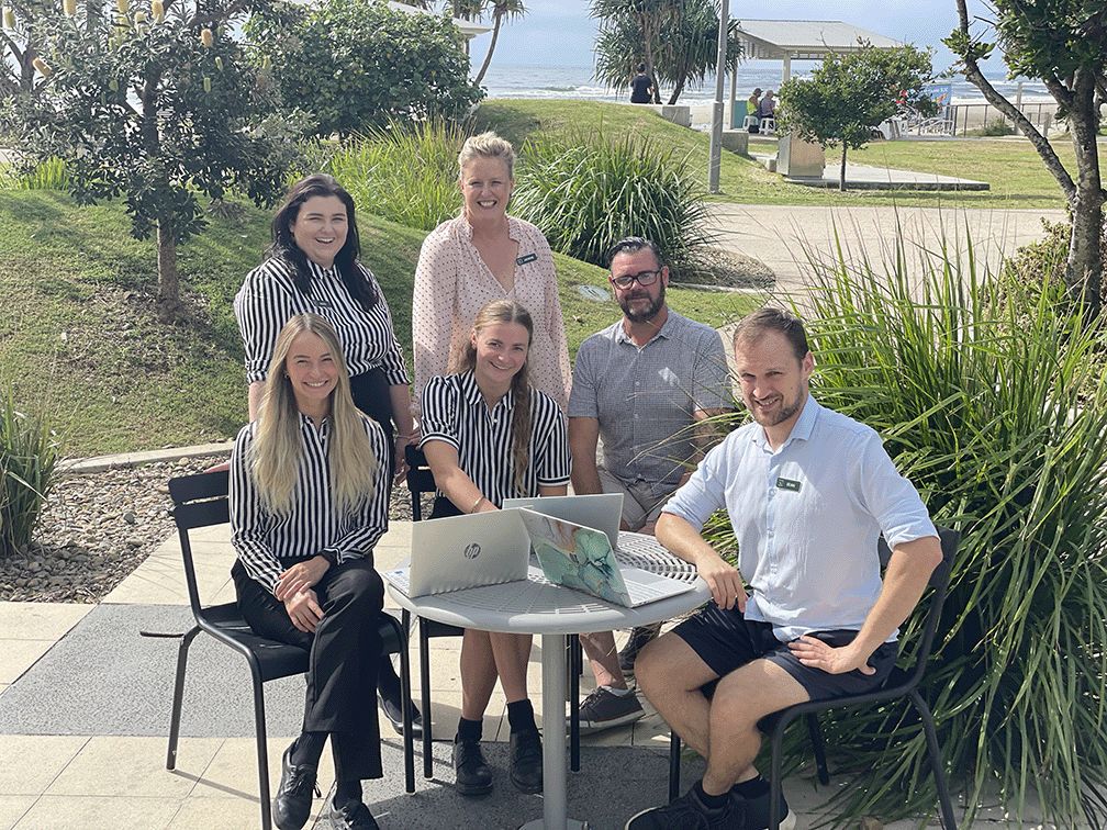 Kingscliff Accommodation staff in park